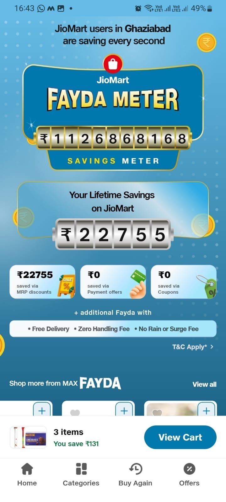Fayda Meter · neighbourhood savings comparison
