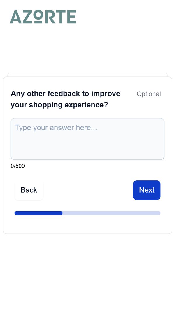NPS form · feedback question