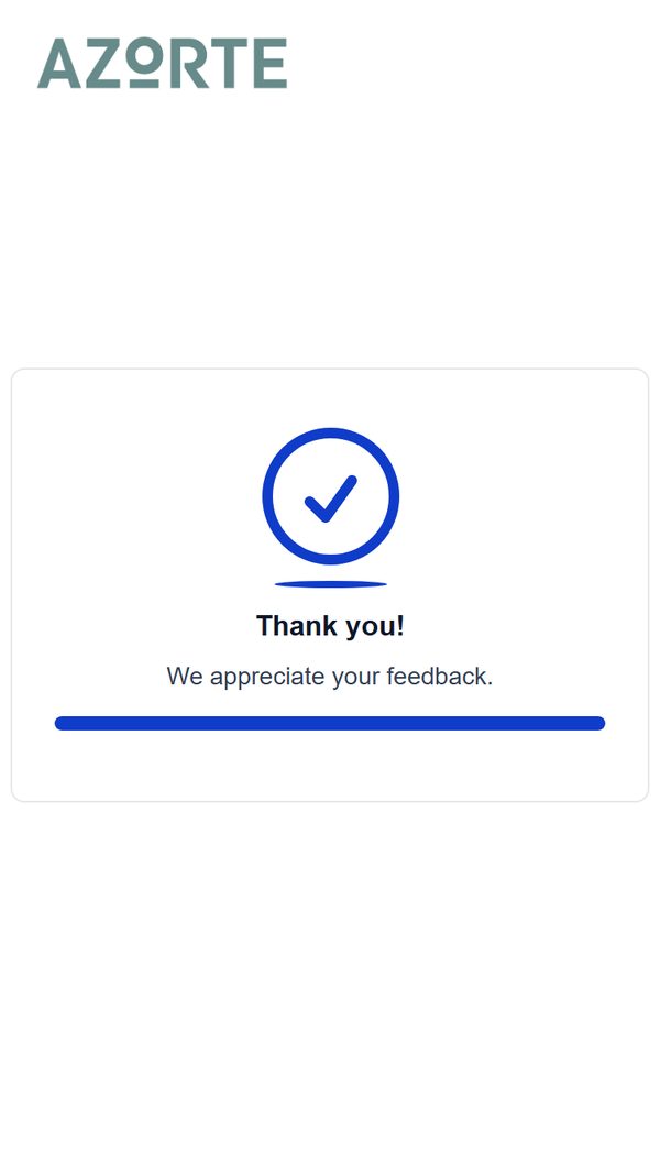 NPS form · thank you